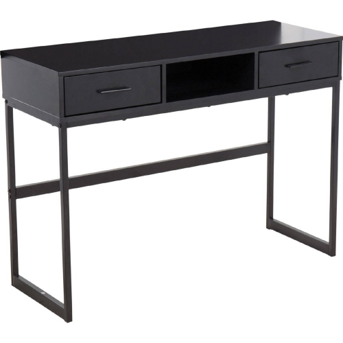 Franklin Console Table in Black Metal & Black Wood